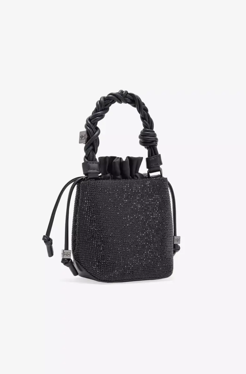 Black Mini GANNI Bou Bucket Bag
