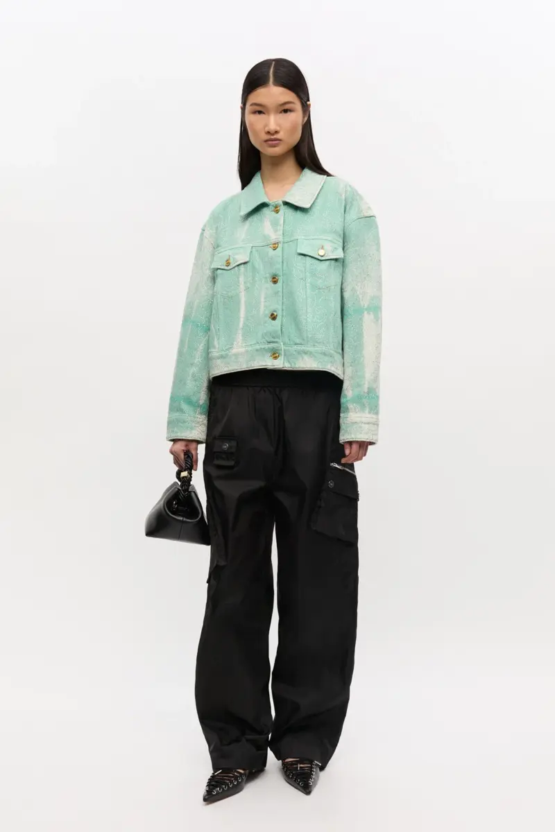 Green Washed Denim Jacket