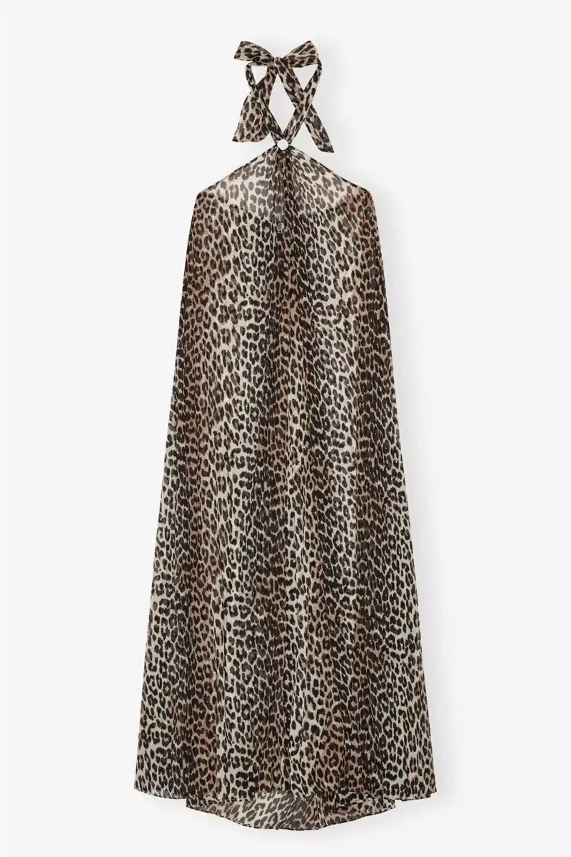 Leopard Chiffon Halterneck Dress Leopard Chiffon Halterneck Dress