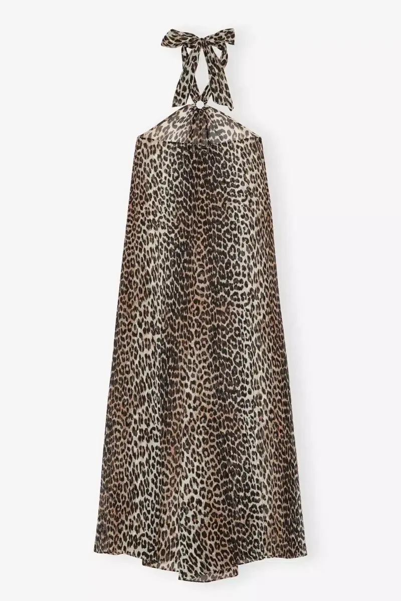 Leopard Chiffon Halterneck Dress Leopard Chiffon Halterneck Dress